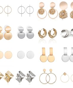 Women's Large Geometric Earrings - Image 3