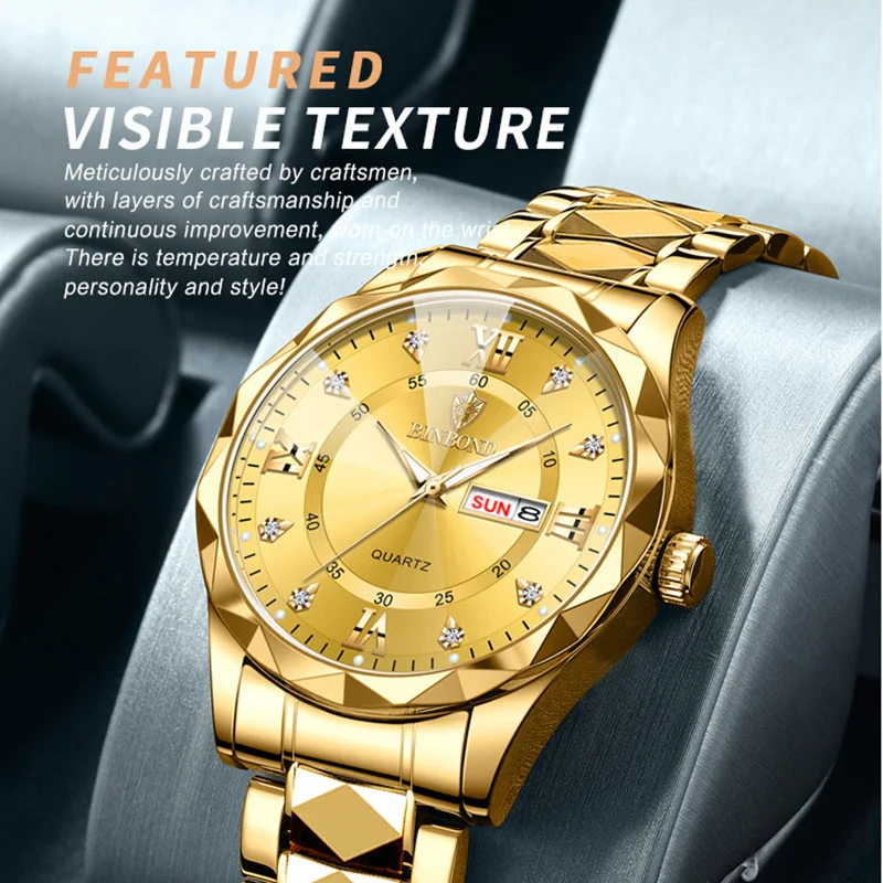 Alternative view of BINBOND Top Brand Luxury Fashion Watch Men Waterproof Week Date Clock Sport Watch Men Quartz Wristwatch Relogio Masculino B2521