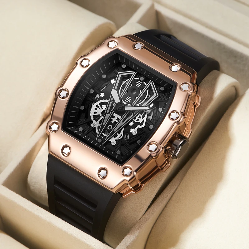 Alternative view of Foreign Trade Watch Large Dial For Men Quartz Waterproof Sport Square Luminous Watch For Men