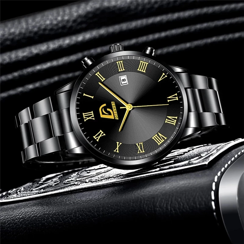 reloj hombre Fashion Mens Watches Luxury Stainless Steel Calendar Quartz Wrist Watch Men Business Bracelets Watch montre homme - Image 5