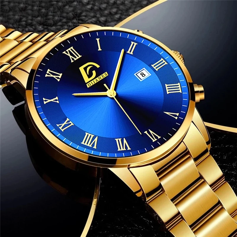 Alternative view of reloj hombre Fashion Mens Watches Luxury Stainless Steel Calendar Quartz Wrist Watch Men Business Bracelets Watch montre homme