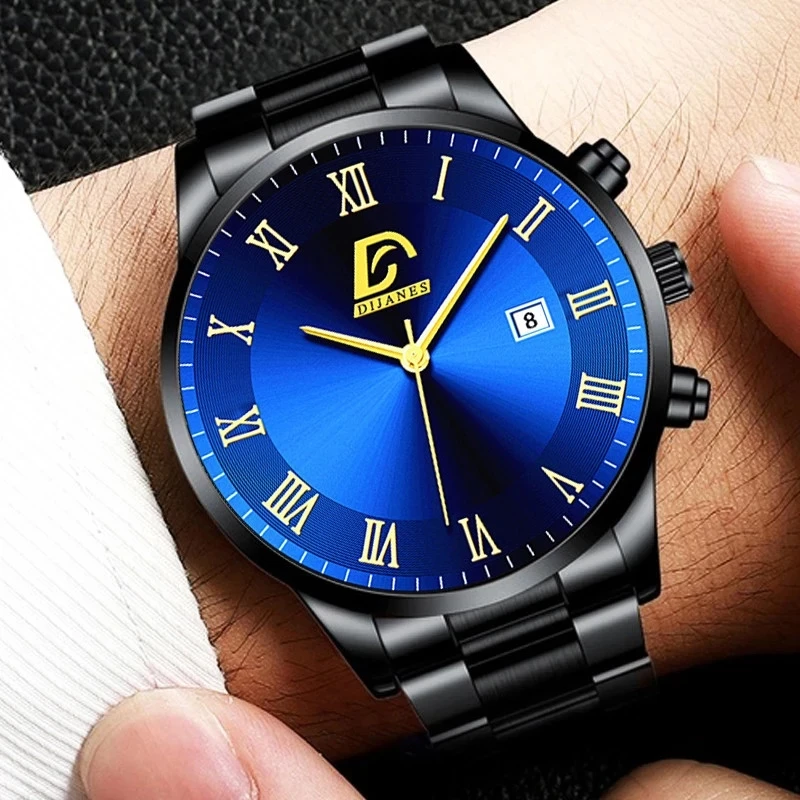 reloj hombre Fashion Mens Watches Luxury Stainless Steel Calendar Quartz Wrist Watch Men Business Bracelets Watch montre homme - Image 6