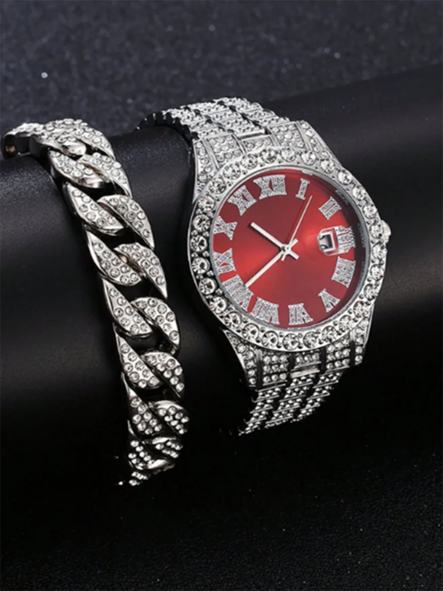 Alternative view of Hip Hop Watch Male Watch Luxury Water Proof Brand Watches Stainless Steel Round Clock Men Quartz Wristwatches Gift Boyfriend
