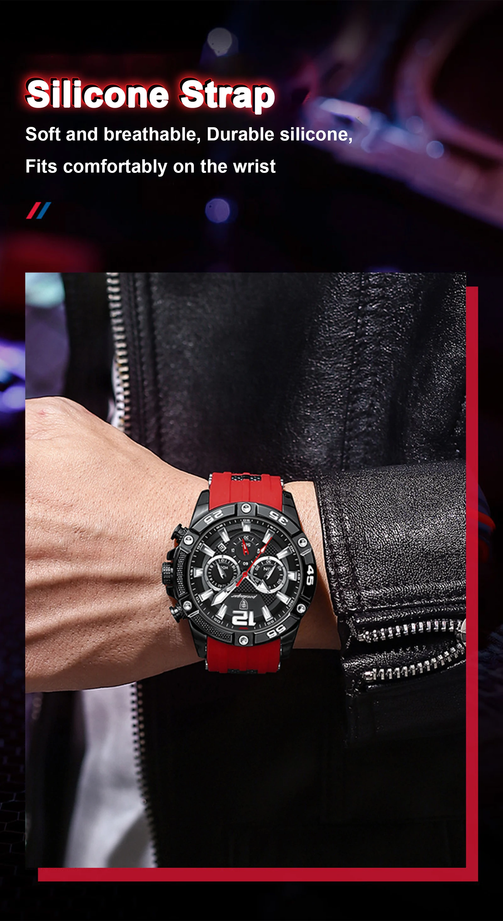 POEDAGAR Casual Men Watch Luxury Waterproof Luminous Chronograph Date Man Wristwatch Military Quartz Men's Watches High Quality