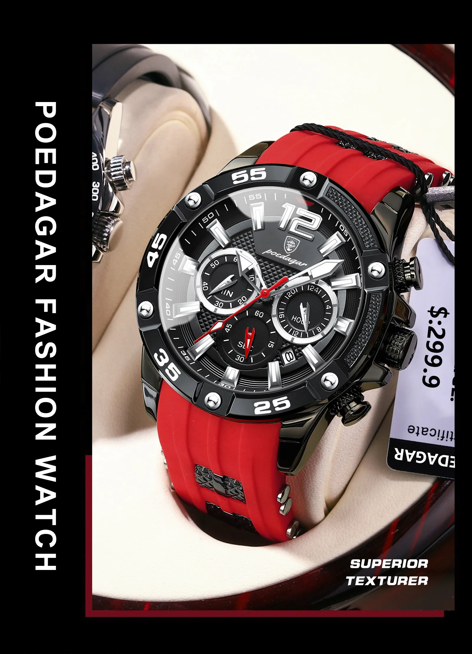 POEDAGAR Casual Men Watch Luxury Waterproof Luminous Chronograph Date Man Wristwatch Military Quartz Men's Watches High Quality
