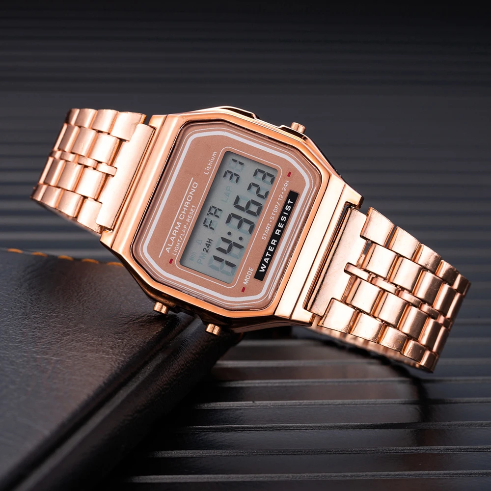Alternative view of 2023 Digital Watches For Men Sports Waterproof Bracelet Clock Gold Electronice LED Wristwatch Women Casucal montre homme relogio