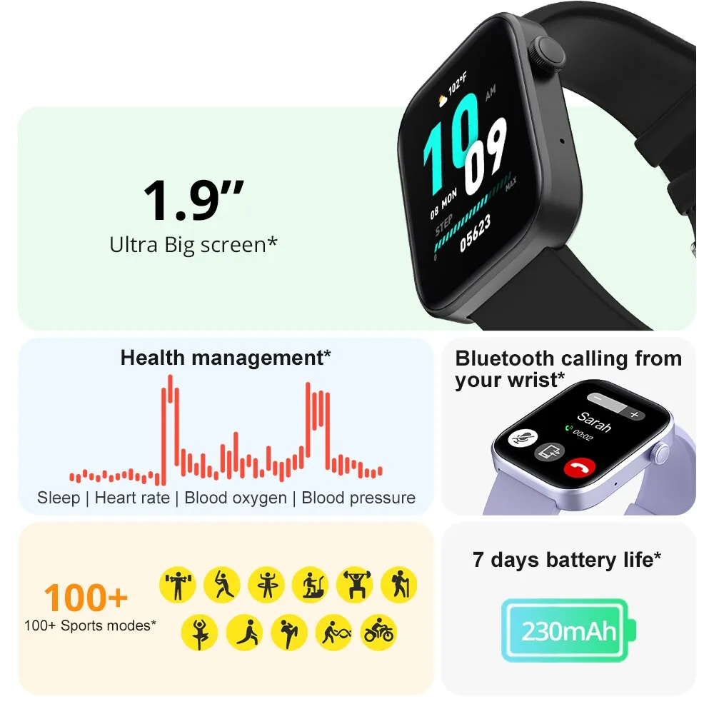 Alternative view of COLMI P71 Voice Calling Smartwatch Men Health Monitoring IP68 Waterproof Smart Notifications Voice Assistant Smart Watch Women