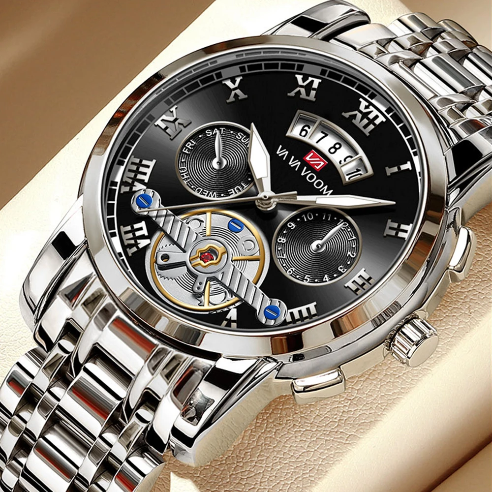 Alternative view of Relogio Masculino Top Brand Mens Luxury Watch Stainless Steel Luminescence Clock Casual Chic 3Bar Waterproof Outdoor Sport Watch
