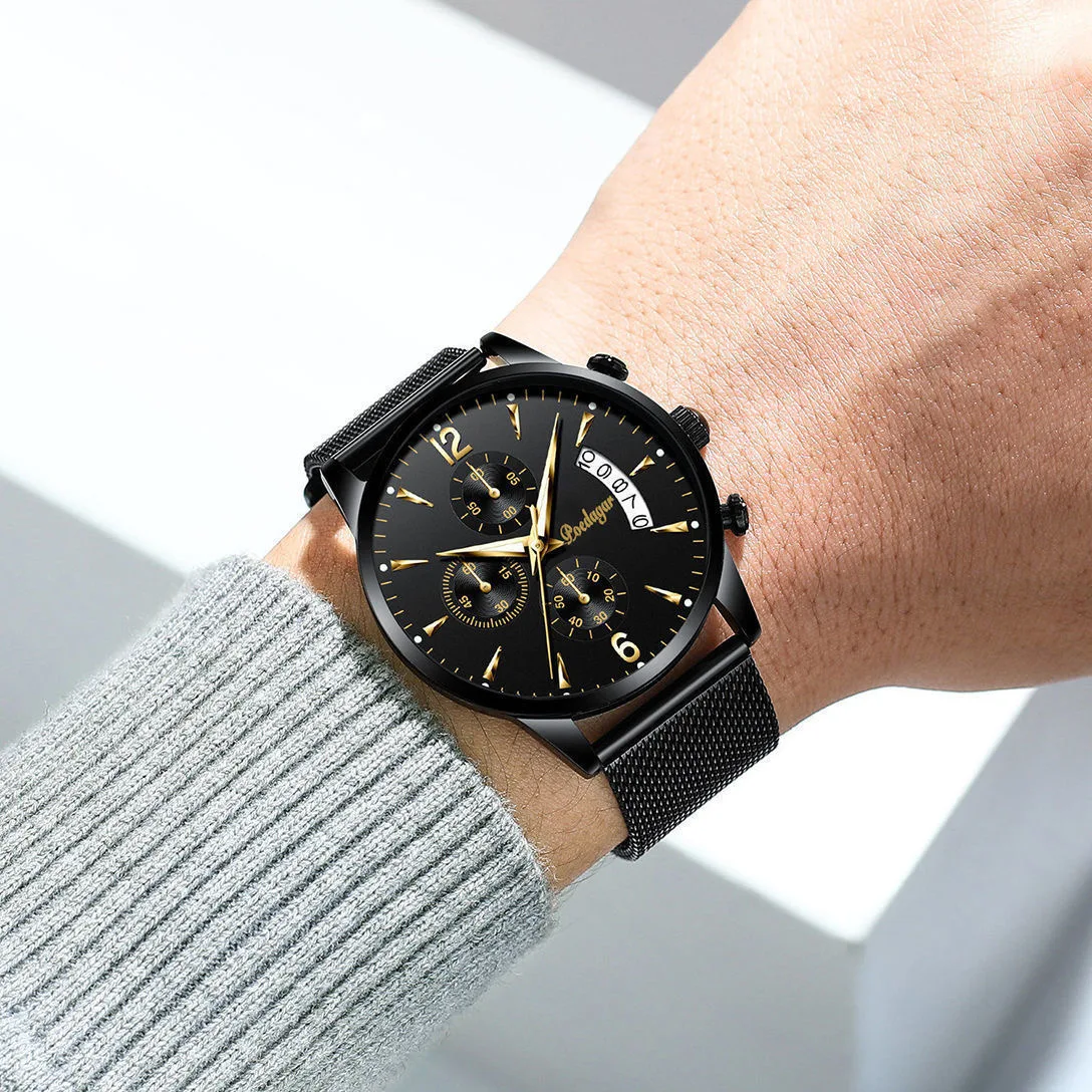 Watch POEDAGAR New Fashion Men Watch Waterproof Luminous Date Sports Watches Luxury Quartz Man Wristwatch Luxuri Male Clock +Box