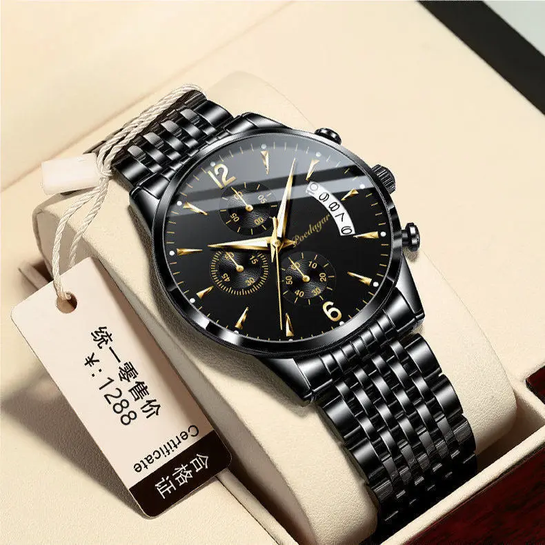 Watch POEDAGAR New Fashion Men Watch Waterproof Luminous Date Sports Watches Luxury Quartz Man Wristwatch Luxuri Male Clock +Box