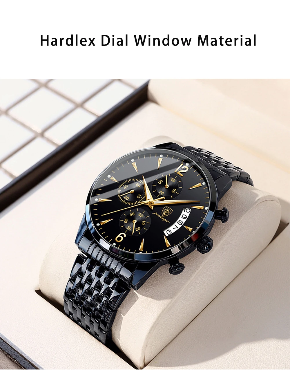 Watch POEDAGAR New Fashion Men Watch Waterproof Luminous Date Sports Watches Luxury Quartz Man Wristwatch Luxuri Male Clock +Box