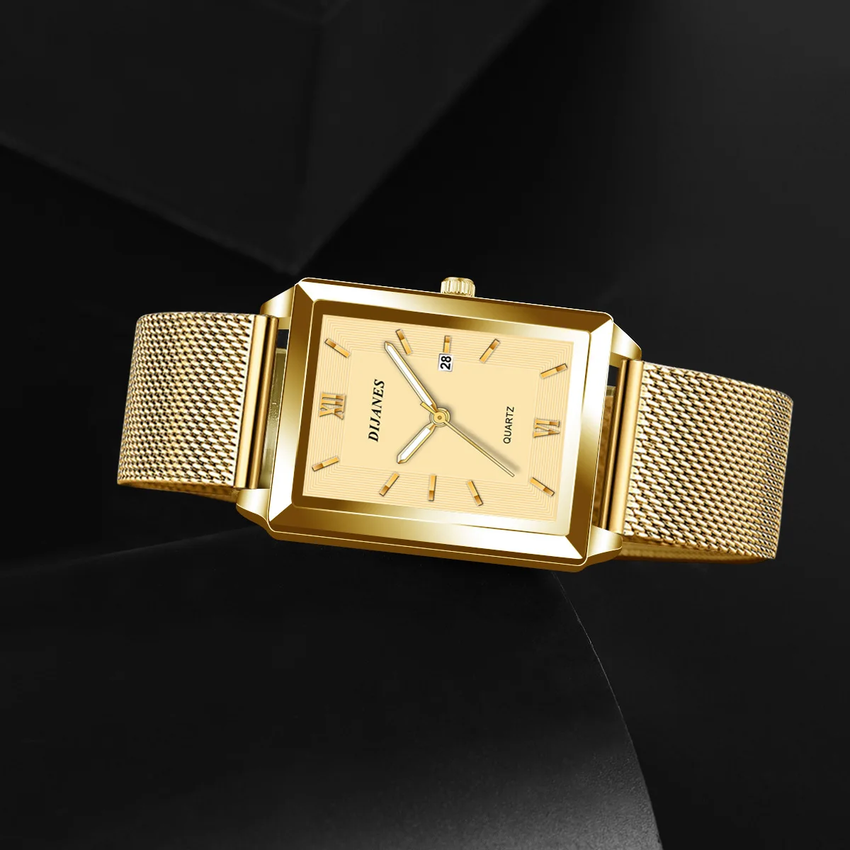 Luxury Men Watch Top Brand Fashion Quartz Wristwatch Silver Full Stainless Steel Chain Wristband + Tool Business Watch Men Reloj