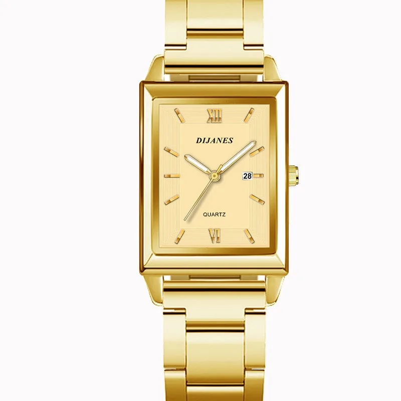 Luxury Men Watch Top Brand Fashion Quartz Wristwatch Silver Full Stainless Steel Chain Wristband + Tool Business Watch Men Reloj