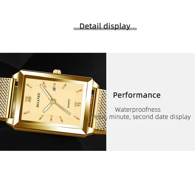 Luxury Men Watch Top Brand Fashion Quartz Wristwatch Silver Full Stainless Steel Chain Wristband + Tool Business Watch Men Reloj