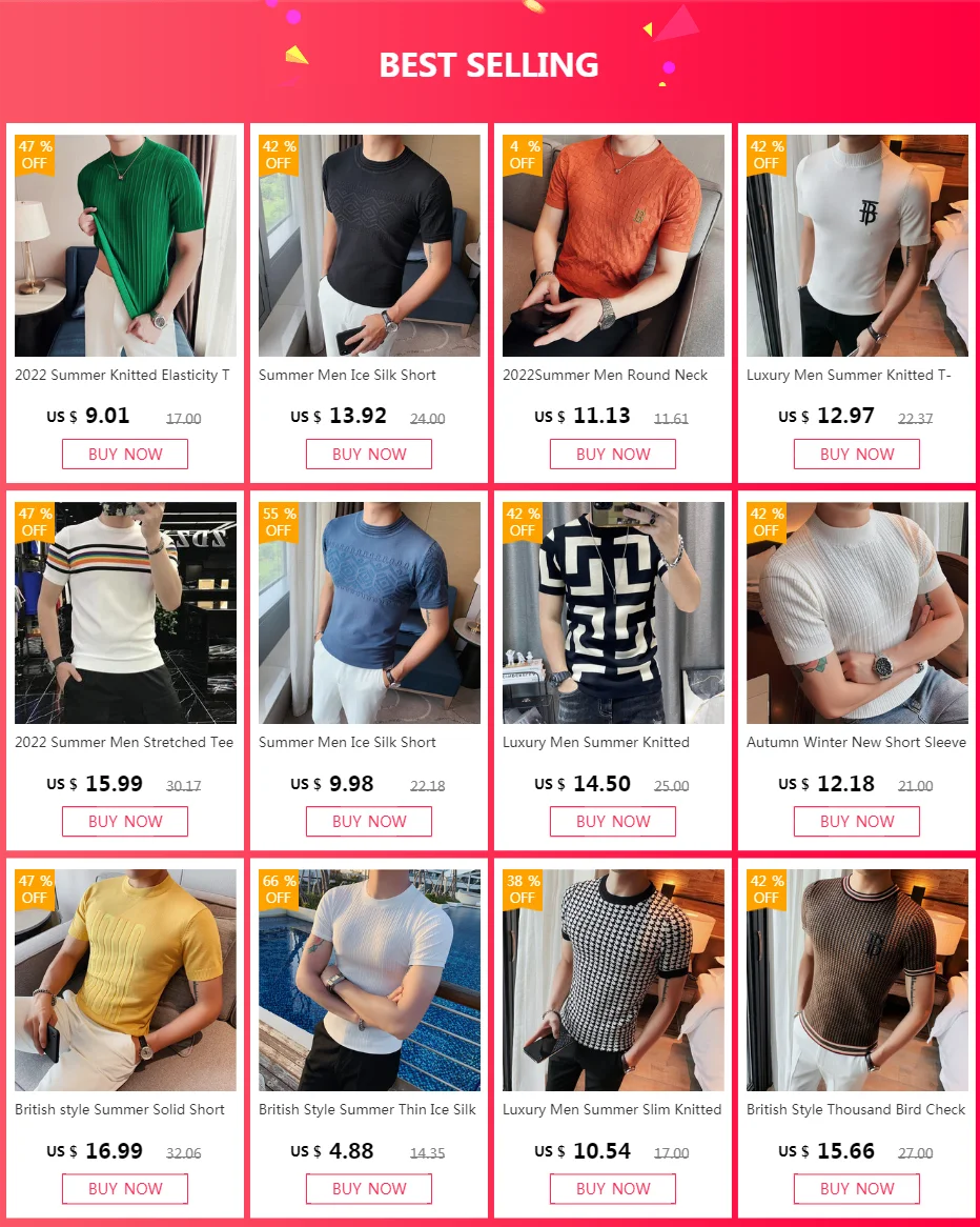New Houndstooth Men Short Sleeve Sweater T-shirt  O-neck Knitted Top Tees Streetwear High Quality Social Club Casual Tee Shirt