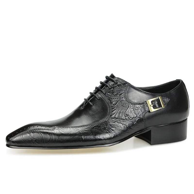 High-end luxury handmade leather shoes men's business formal casual shoes British carved brogue shoes fashion banquet suit shoes