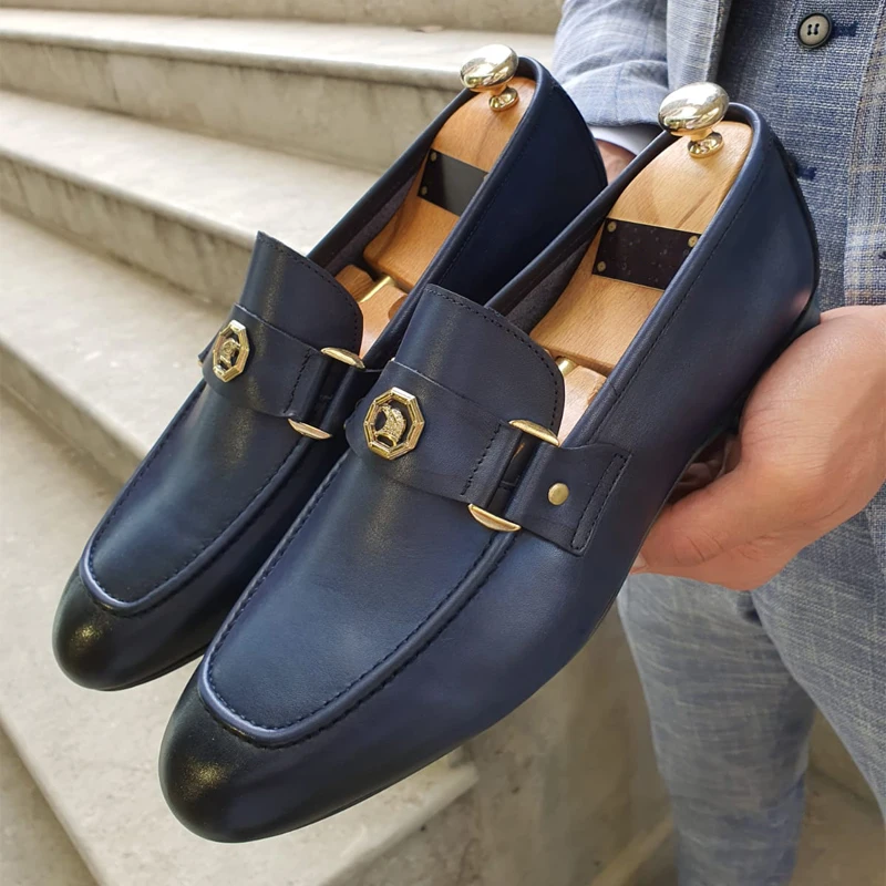 Italy Men Casual Shoes Autumn Leather Loafers Office Shoes For Men Driving Moccasins Comfortable Slip on Party Fashion Shoes Men