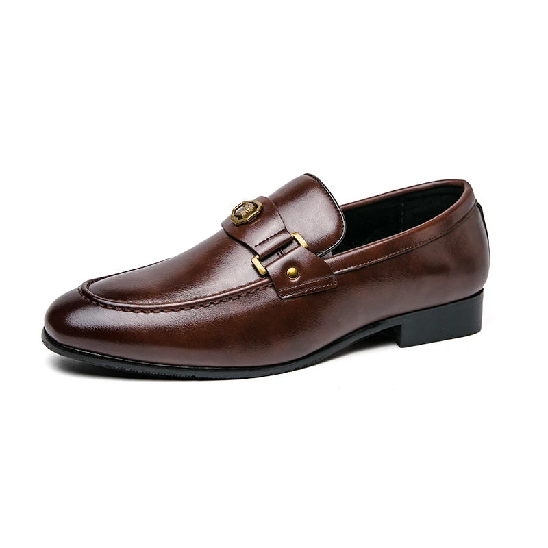 Alternative view of Italy Men Casual Shoes Autumn Leather Loafers Office Shoes For Men Driving Moccasins Comfortable Slip on Party Fashion Shoes Men