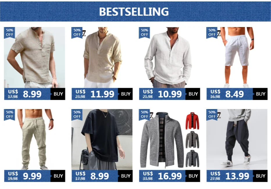 Cotton Linen Hot Sale Men's Long-Sleeved Shirts Summer Solid Color  Stand-Up Collar Casual Beach Style Plus Size