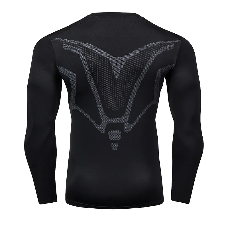 Alternative view of Men's T-shirt Men Running Sport T Shirt Men Compression Fitness Tops Tee Quick DryTight Training Gym Sport Running Shirts Jersey