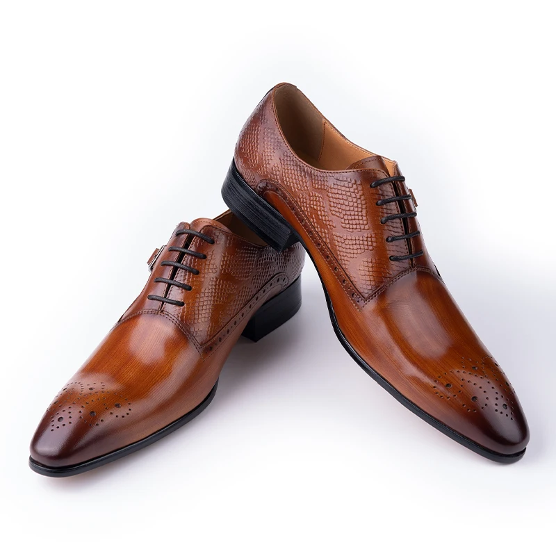 Alternative view of Successfully Men Shoes Business Wedding Banquet Party Suit Italy Designer Leather Shoe Genuine Oxford New Style Fast Delivery
