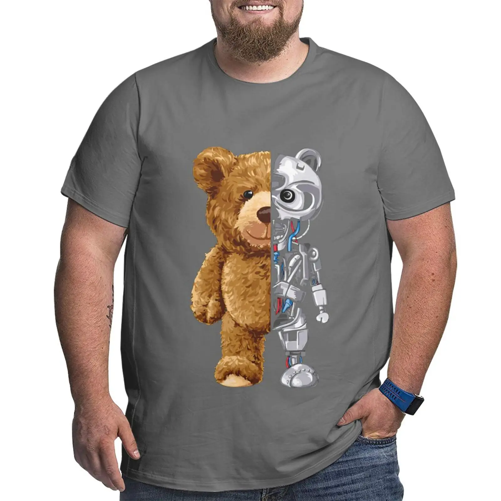 Cute Bear Men Oversized T Shirts Big Size Tees Cotton Tall Man Clothes Short Sleeve O Neck Plus Size Summer Shirt Workout Tops Cute Bear Men Oversized T Shirts Big Size Tees Cotton Tall Man Clothes Short Sleeve O Neck Plus Size Summer Shirt Workout Tops