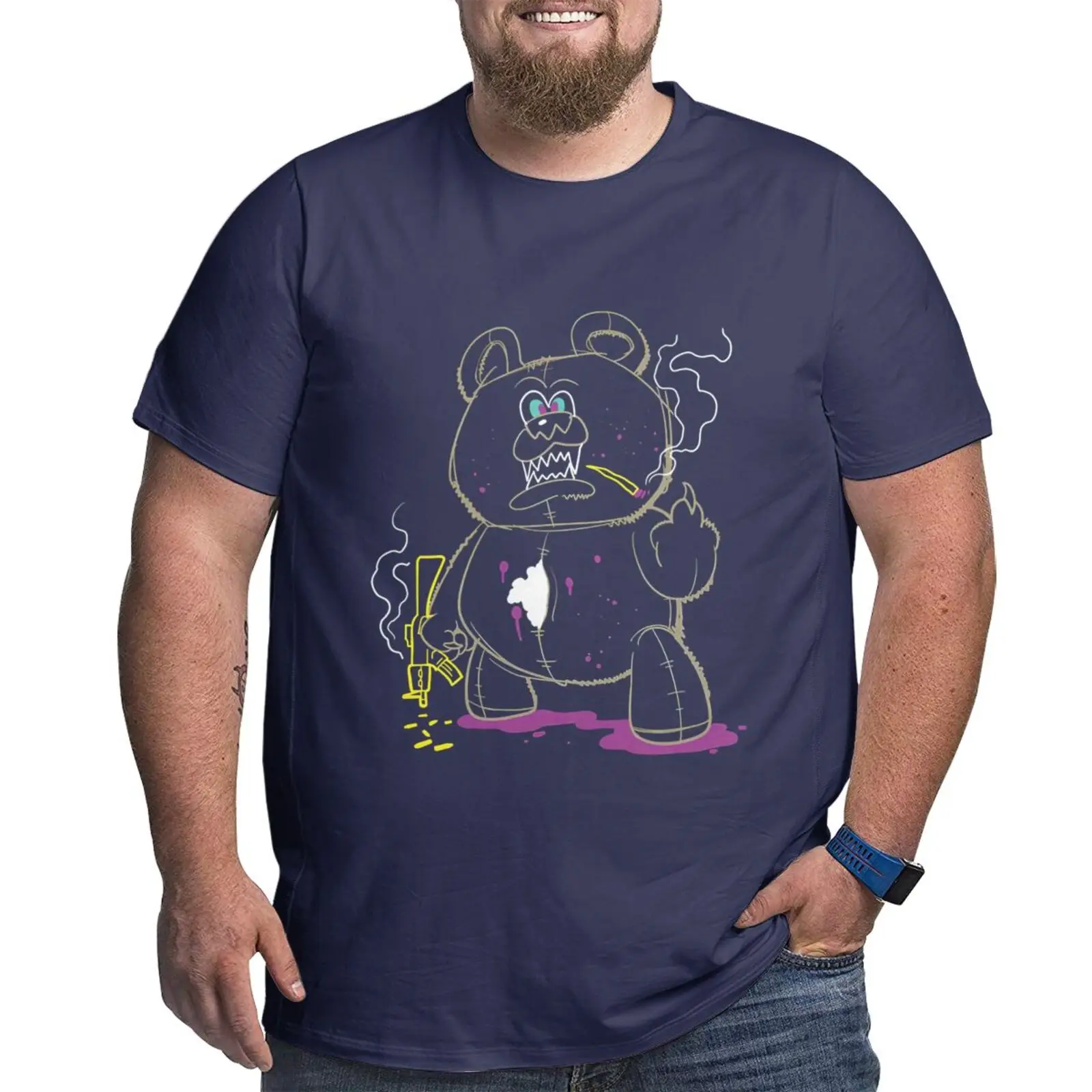Cute Bear Men Oversized T Shirts Big Size Tees Cotton Tall Man Clothes Short Sleeve O Neck Plus Size Summer Shirt Workout Tops Cute Bear Men Oversized T Shirts Big Size Tees Cotton Tall Man Clothes Short Sleeve O Neck Plus Size Summer Shirt Workout Tops