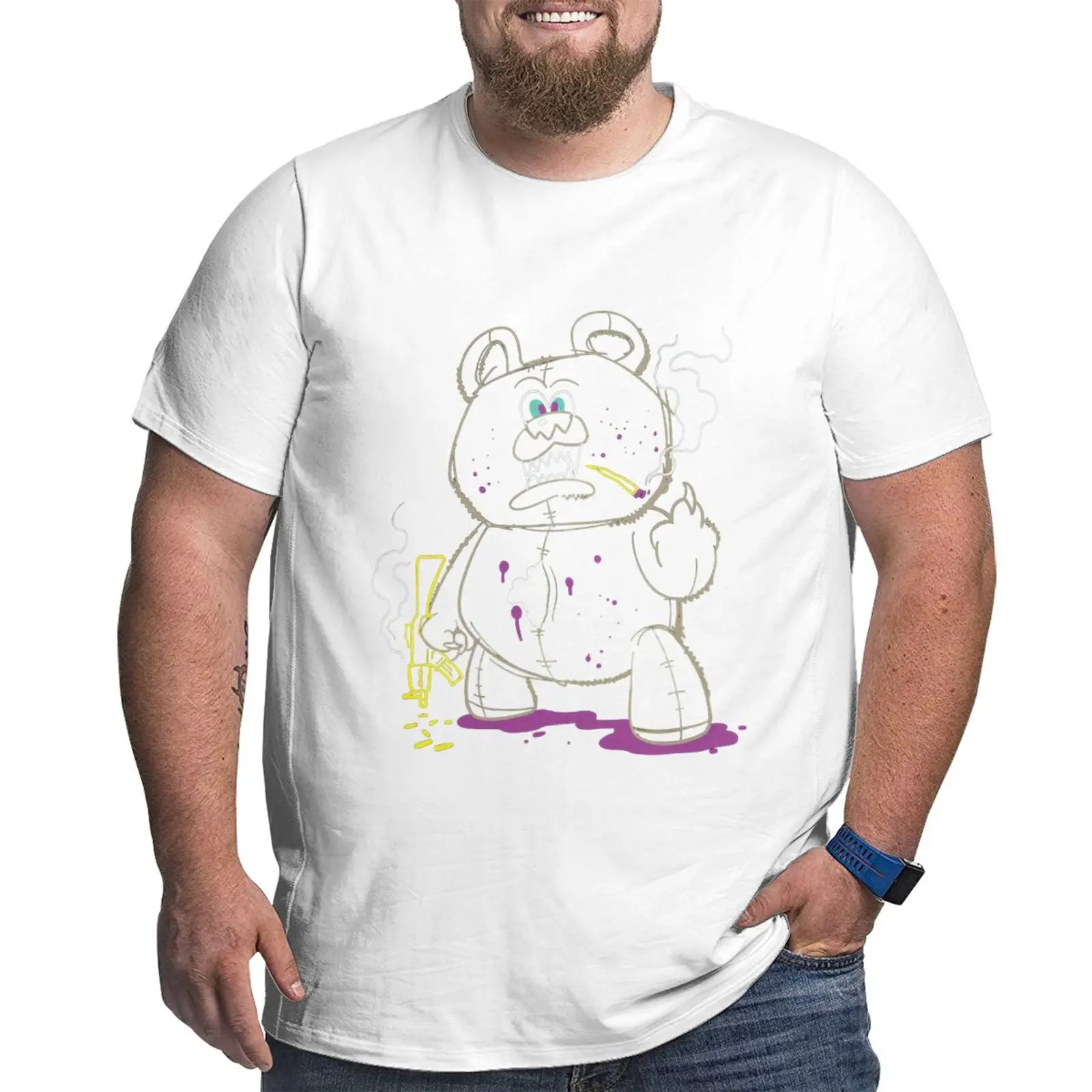 Cute Bear Men Oversized T Shirts Big Size Tees Cotton Tall Man Clothes Short Sleeve O Neck Plus Size Summer Shirt Workout Tops Cute Bear Men Oversized T Shirts Big Size Tees Cotton Tall Man Clothes Short Sleeve O Neck Plus Size Summer Shirt Workout Tops