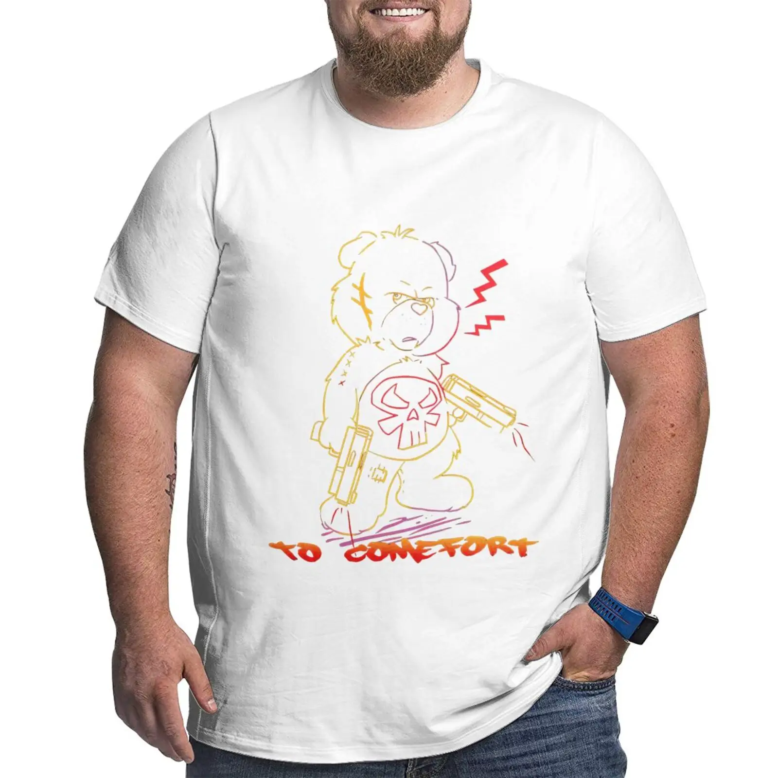 Cute Bear Men Oversized T Shirts Big Size Tees Cotton Tall Man Clothes Short Sleeve O Neck Plus Size Summer Shirt Workout Tops Cute Bear Men Oversized T Shirts Big Size Tees Cotton Tall Man Clothes Short Sleeve O Neck Plus Size Summer Shirt Workout Tops