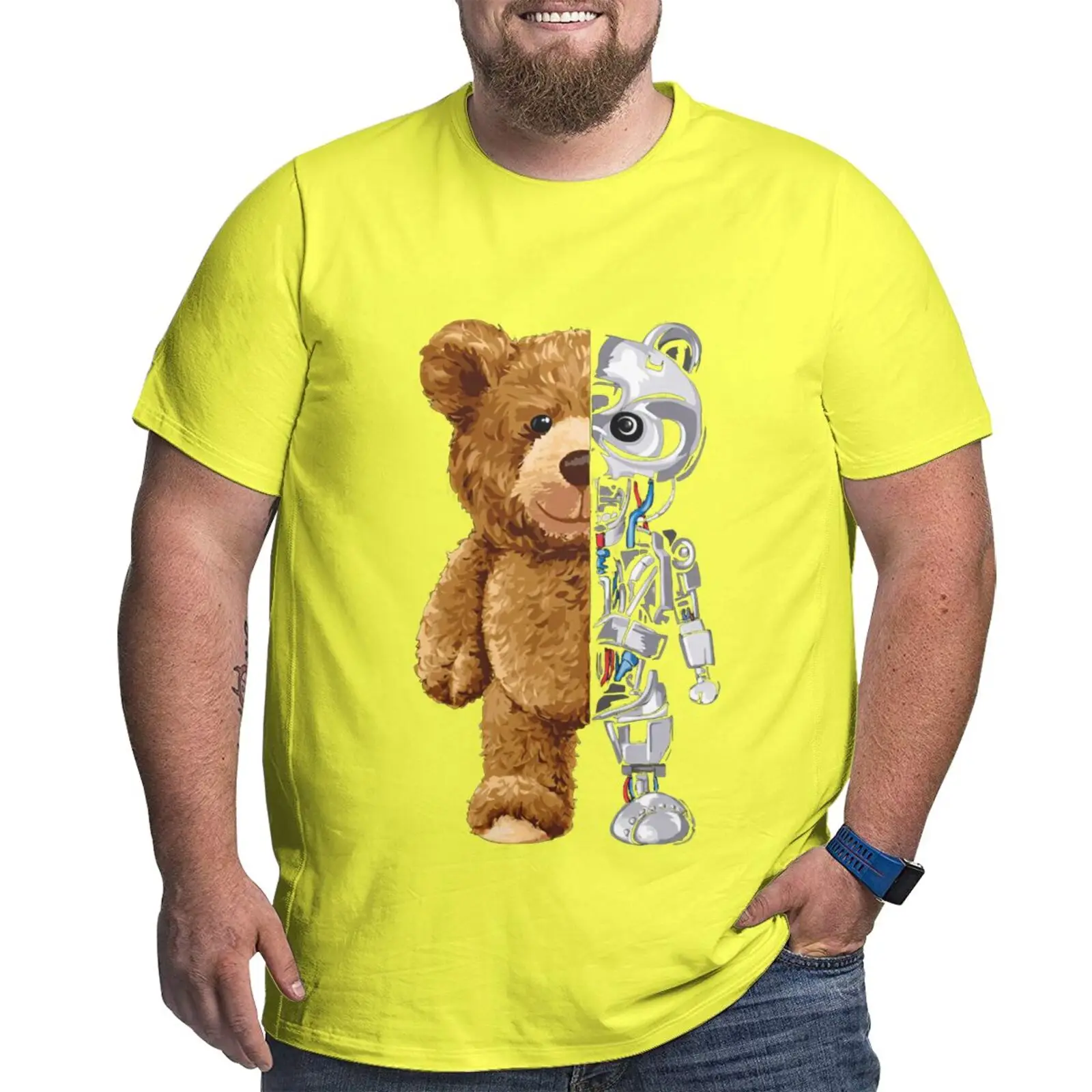 Cute Bear Men Oversized T Shirts Big Size Tees Cotton Tall Man Clothes Short Sleeve O Neck Plus Size Summer Shirt Workout Tops Cute Bear Men Oversized T Shirts Big Size Tees Cotton Tall Man Clothes Short Sleeve O Neck Plus Size Summer Shirt Workout Tops