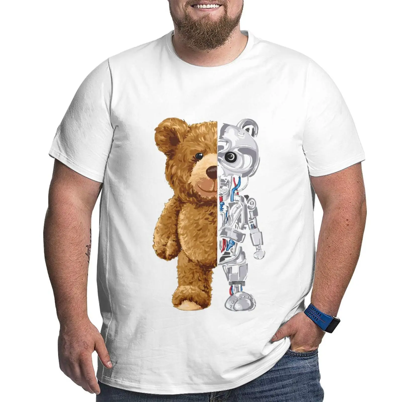 Cute Bear Men Oversized T Shirts Big Size Tees Cotton Tall Man Clothes Short Sleeve O Neck Plus Size Summer Shirt Workout Tops Cute Bear Men Oversized T Shirts Big Size Tees Cotton Tall Man Clothes Short Sleeve O Neck Plus Size Summer Shirt Workout Tops