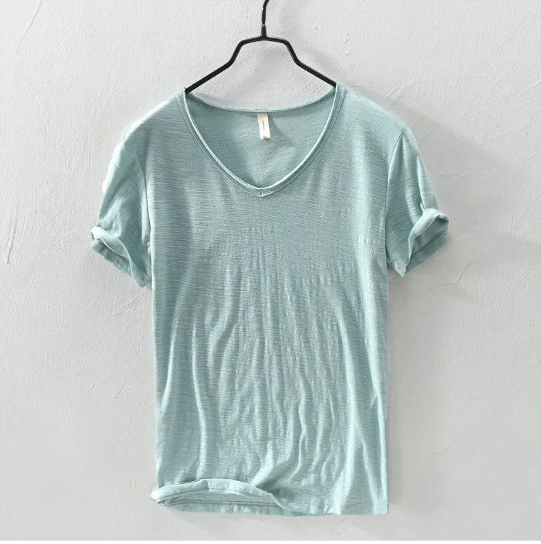 New Mens T Shirt Pure Color V Collar Short Sleeved Tops Tees Men T-Shirt 10colors slim Man T-Shirts Fitness For Male Clothes New Mens T Shirt Pure Color V Collar Short Sleeved Tops Tees Men T-Shirt 10colors slim Man T-Shirts Fitness For Male Clothes