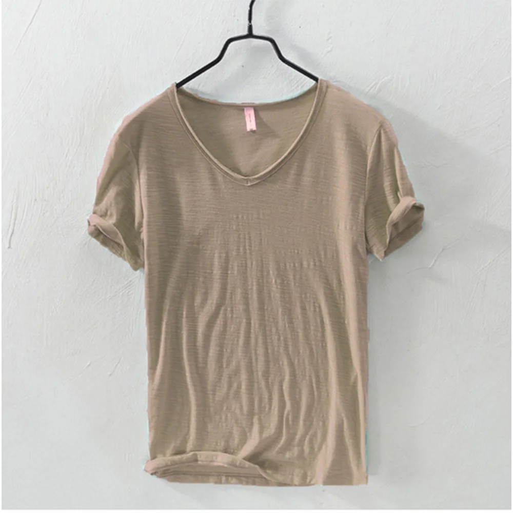 New Mens T Shirt Pure Color V Collar Short Sleeved Tops Tees Men T-Shirt 10colors slim Man T-Shirts Fitness For Male Clothes New Mens T Shirt Pure Color V Collar Short Sleeved Tops Tees Men T-Shirt 10colors slim Man T-Shirts Fitness For Male Clothes