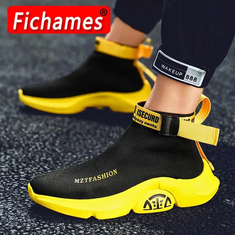 Men Casual Shoes High Top Hip Hop Socks Sneakers Men Shoes Breathable Lightweight Male Walking Footwear Zapatillas Hombre