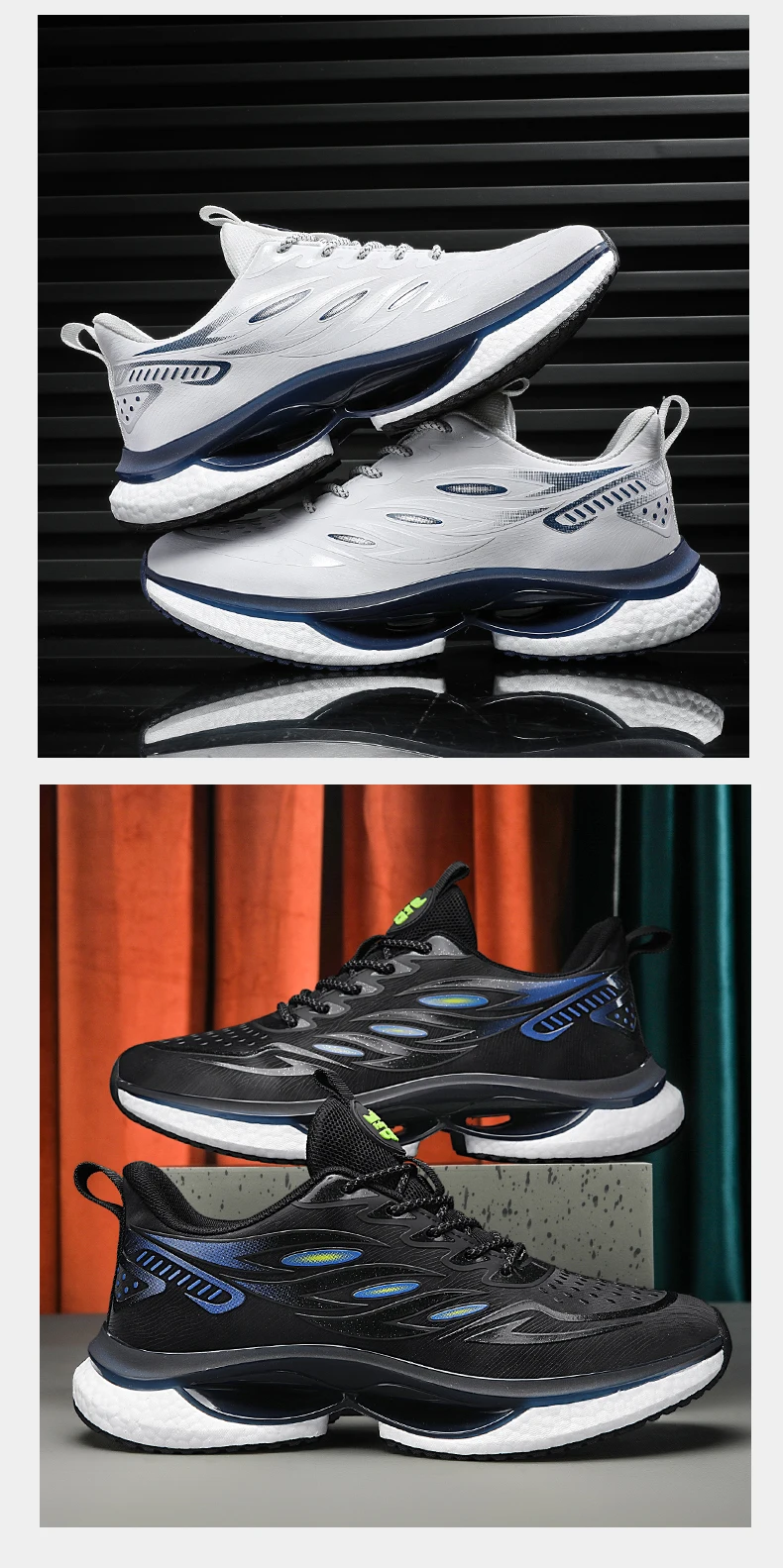 Men's Casual Sports Shoes Mesh Breathable Fashionable Lace up Running Shoes Walking Daily Sneakers Jogging Training Footwear