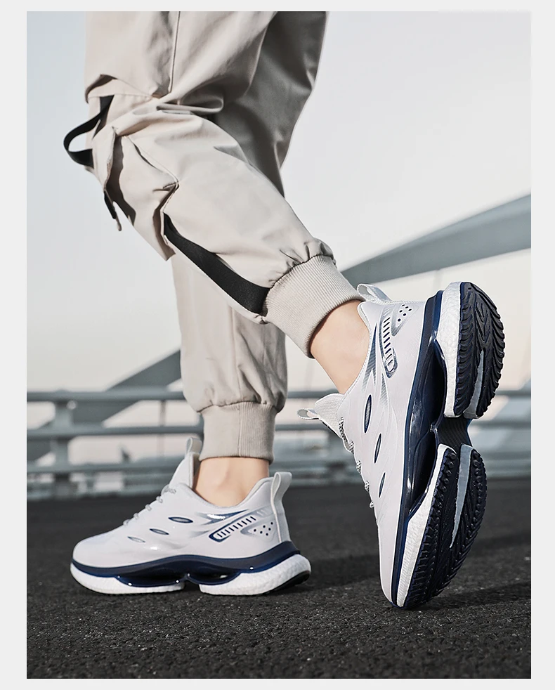 Men's Casual Sports Shoes Mesh Breathable Fashionable Lace up Running Shoes Walking Daily Sneakers Jogging Training Footwear