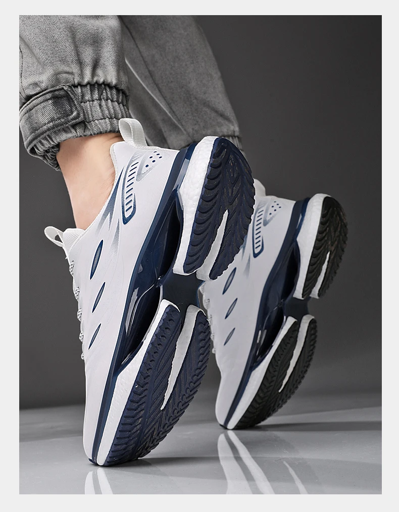 Men's Casual Sports Shoes Mesh Breathable Fashionable Lace up Running Shoes Walking Daily Sneakers Jogging Training Footwear