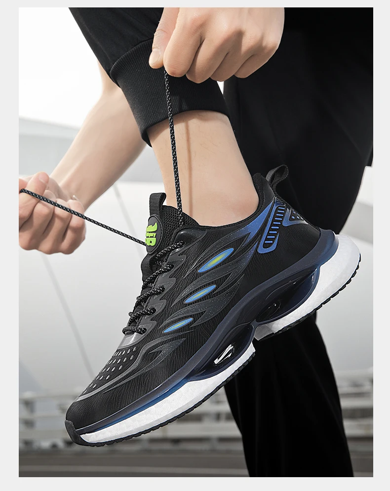 Men's Casual Sports Shoes Mesh Breathable Fashionable Lace up Running Shoes Walking Daily Sneakers Jogging Training Footwear