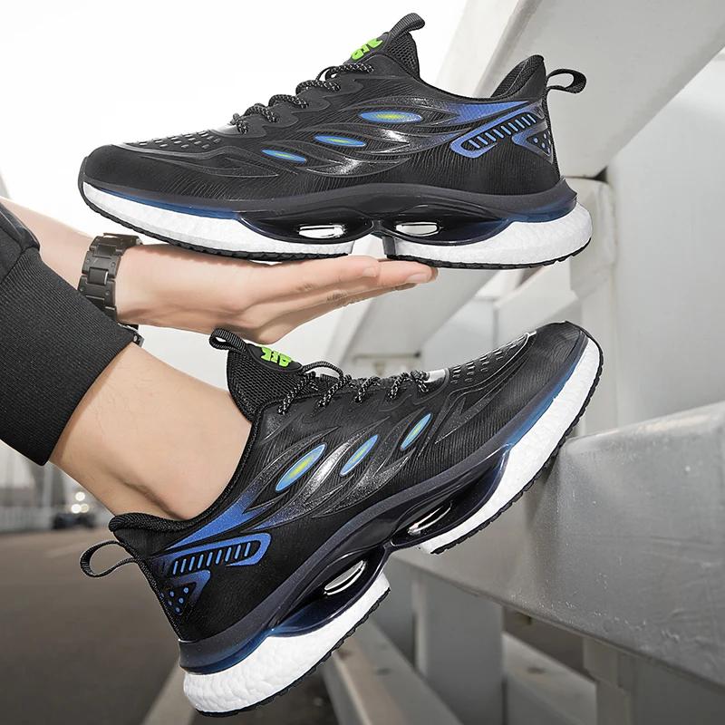 Alternative view of Men's Casual Sports Shoes Mesh Breathable Fashionable Lace up Running Shoes Walking Daily Sneakers Jogging Training Footwear