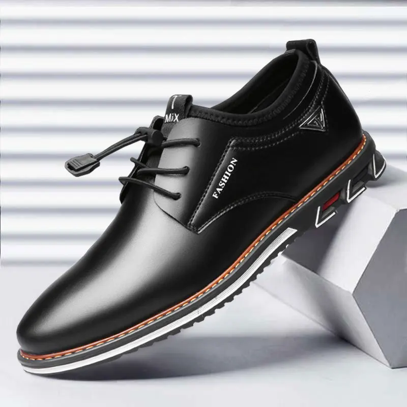 Alternative view of 2021British Casual Single Shoes Leather Shoes Formal Shoes New Men Shoes Leather Cowhide Leather Shoes Men Comfortable Low-top