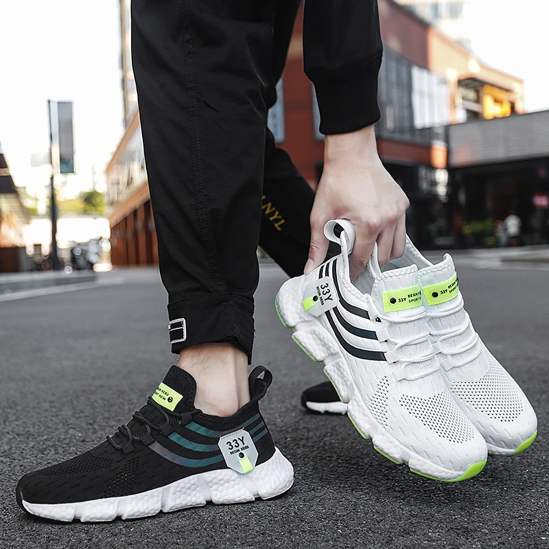 Men Shoes Breathable Classic Running Sneakers for Man Outdoor Light Comfortable Mesh Shoes Slip on Walking ShoesTenis Women - Image 4