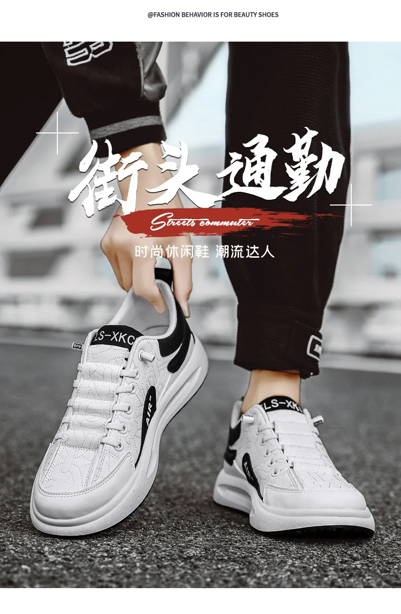 Leather Men Shoes Slip-On Men Sneakers Outdoor Casual Shoes for Man Comfortable Sports Shoes Vulcanized Sneakers Tenis Masculino