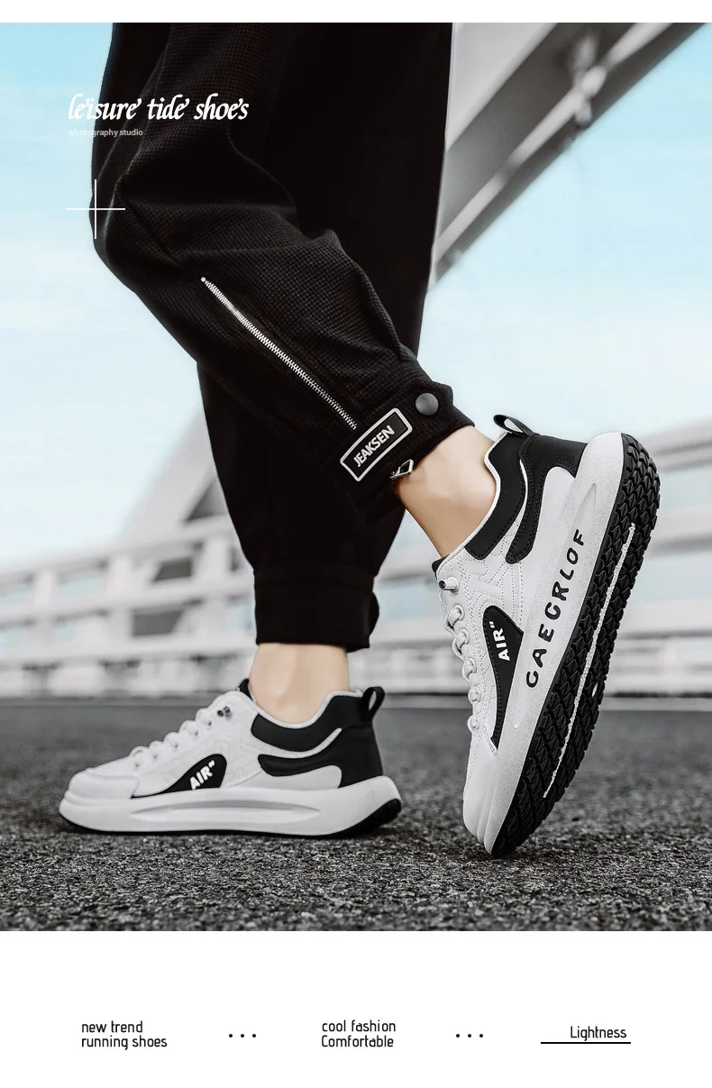 Leather Men Shoes Slip-On Men Sneakers Outdoor Casual Shoes for Man Comfortable Sports Shoes Vulcanized Sneakers Tenis Masculino