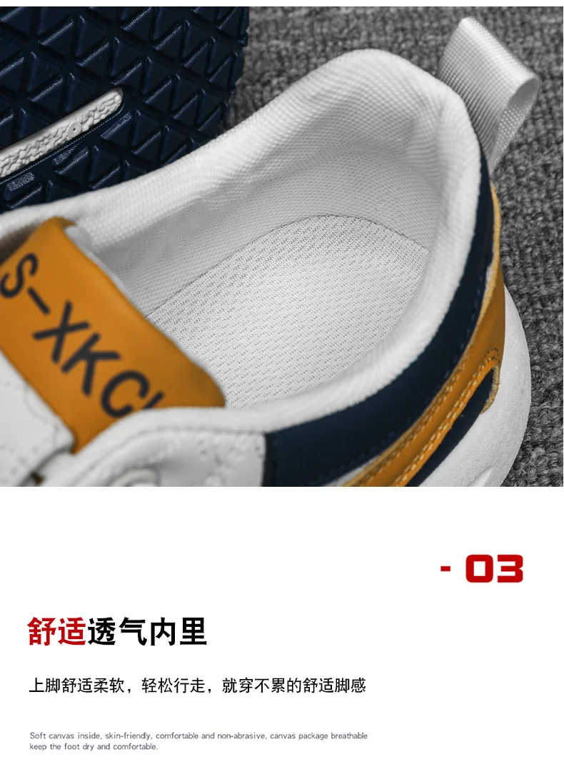 Leather Men Shoes Slip-On Men Sneakers Outdoor Casual Shoes for Man Comfortable Sports Shoes Vulcanized Sneakers Tenis Masculino