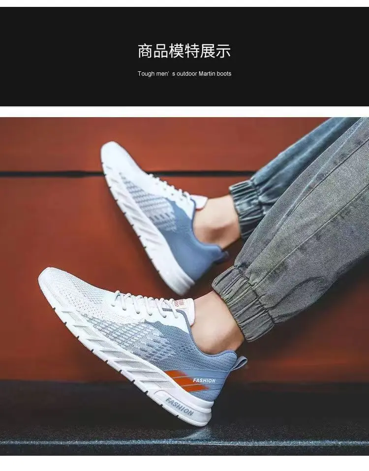 Mens Running Shoes Breathable Knit Sport Sneakers Cushion Lightweight Casual Gym Athletic Trainers Jogging Tennis Shoes