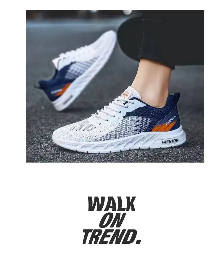 Mens Running Shoes Breathable Knit Sport Sneakers Cushion Lightweight Casual Gym Athletic Trainers Jogging Tennis Shoes