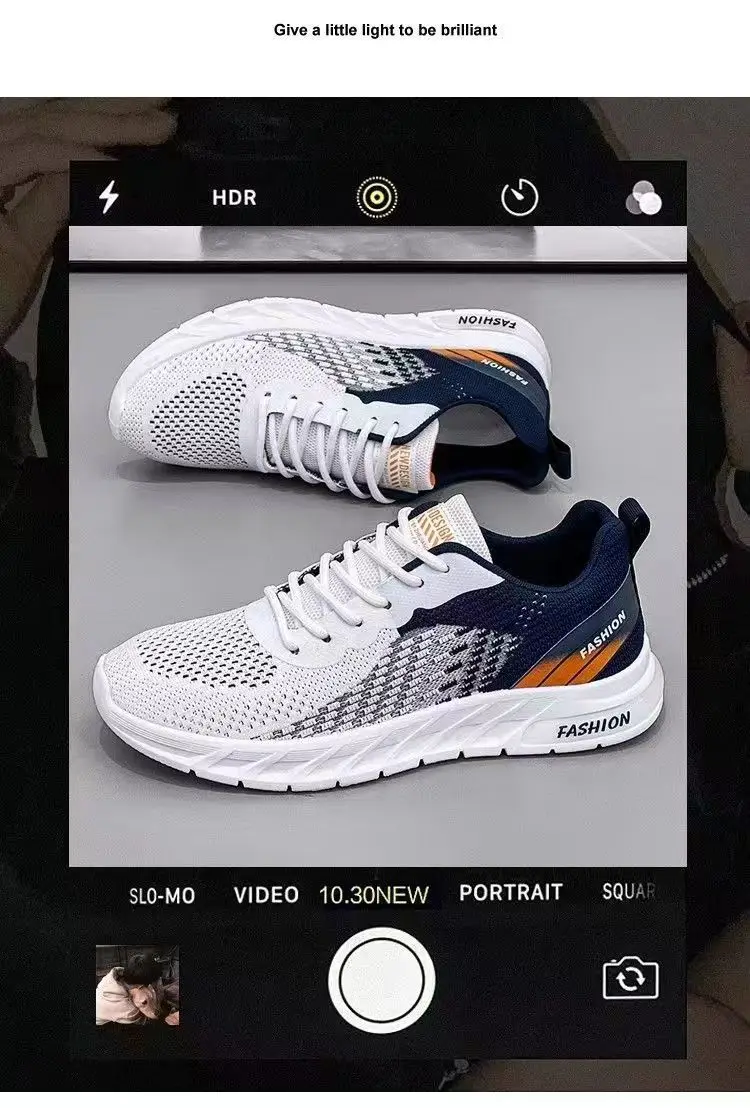 Mens Running Shoes Breathable Knit Sport Sneakers Cushion Lightweight Casual Gym Athletic Trainers Jogging Tennis Shoes
