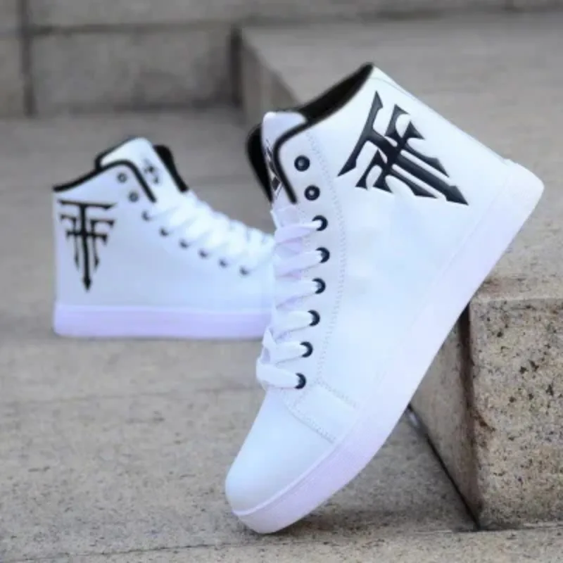 Alternative view of Sneakers Man Vulcanized Sneakers Male Comfortable High Top Shoes Men Autumn Spring 2023 Fashion Mens Shoes Vulcanize Shoes2024
