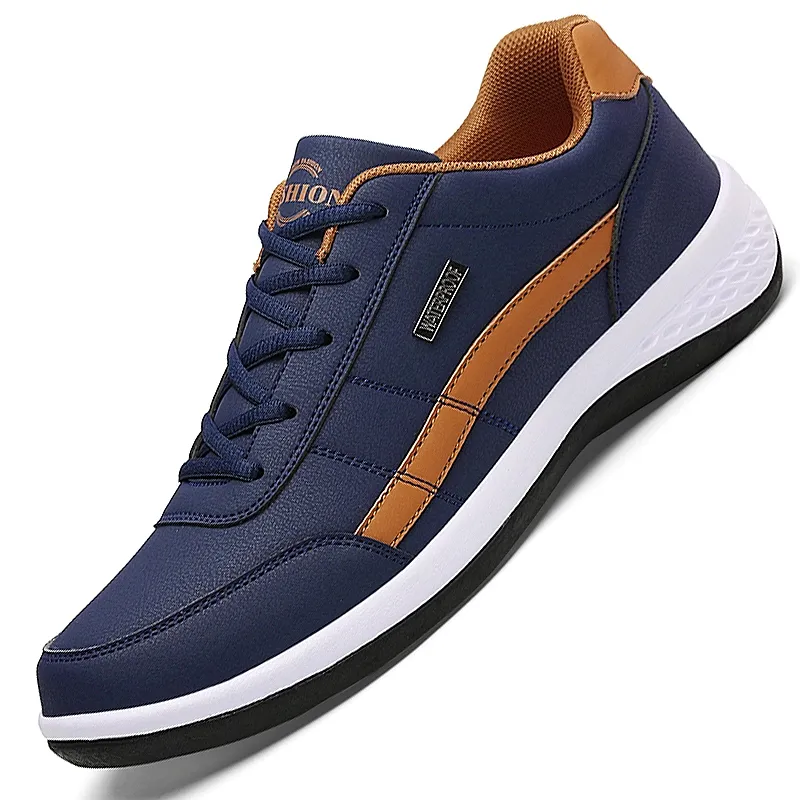 Alternative view of Leather Men Shoes Sneakers Trend Casual Shoe Italian Breathable Leisure Male Sneakers Non-slip Footwear Men Vulcanized Shoes
