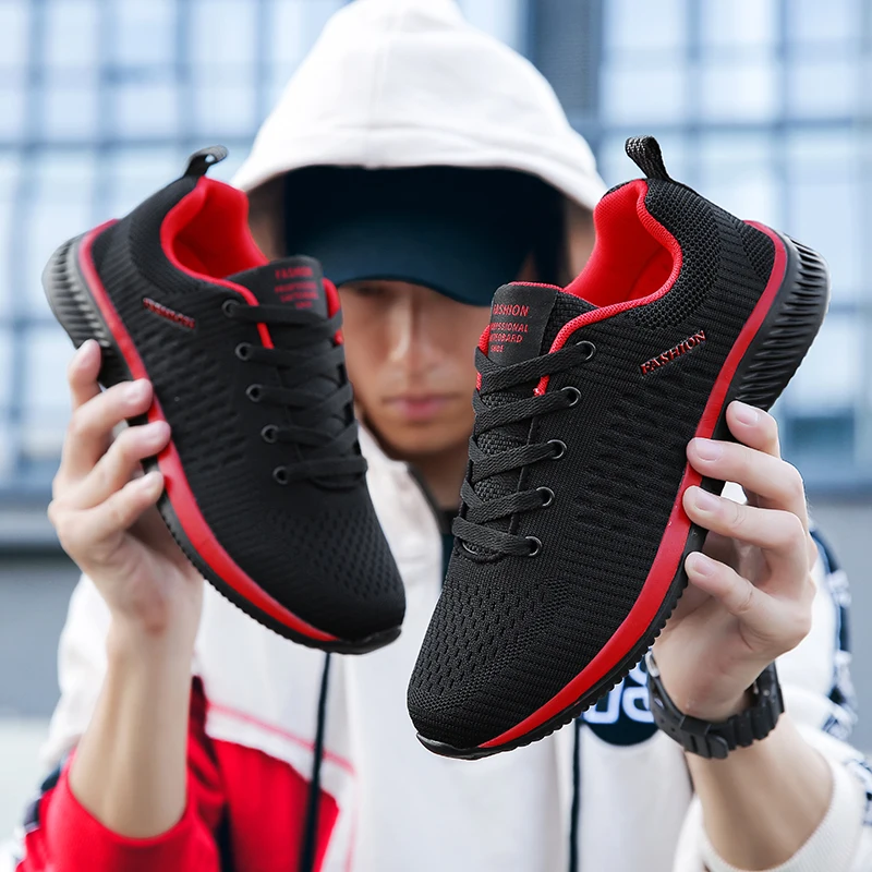 Alternative view of Men Running Walking Knit Shoes Fashion Casual Sneakers Breathable Sport Athletic Lightweight Men Sneakers Casual Shoes